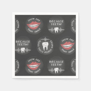 Funny Dentist Pattern - Niedlicher Zahnarzt Serviette