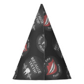 Funny Dentist Pattern - Niedlicher Zahnarzthygieni Partyhütchen (Rückseite)