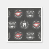 Funny Dentist Pattern - Niedlicher Zahnarzthygieni Serviette (Vorderseite)