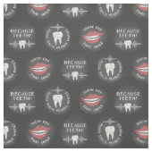 Funny Dentist Pattern - Niedlicher Zahnarzthygieni Stoff (Muster)