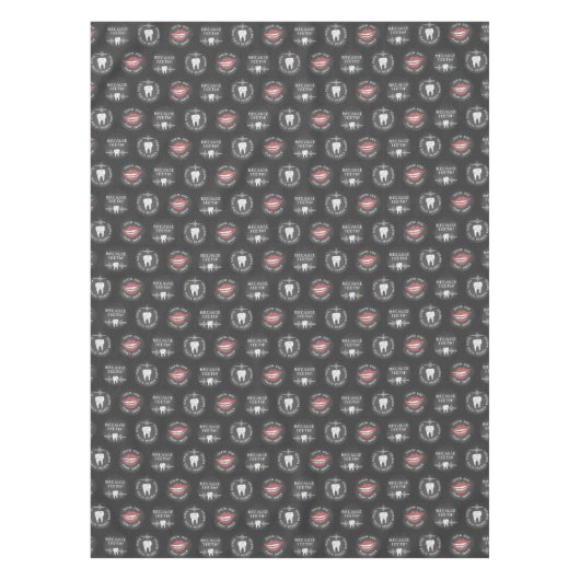 Funny Dentist Pattern - Niedlicher Zahnarzthygieni Tischdecke (Vorderseite)