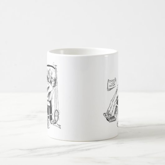 Funny Dentist Sketch Kaffeetasse (Mittel)