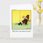 Funny Dentist Spaß Blank Greycard Karte (Gelbe Blume)