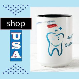 Funny Dentist Toothbrush 🦷 stilvolle Blue Tooth Tasse