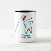 Funny Dentist Toothbrush Tasse 🦷 Stilblau (Zentrum)