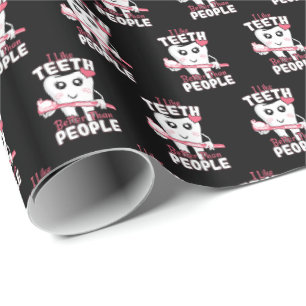 Funny Dentist - Wie Zähne besser als Menschen Geschenkpapier