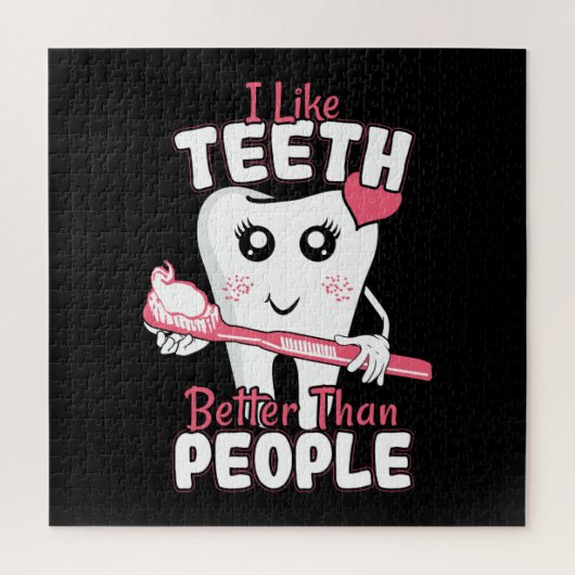 Funny Dentist - Wie Zähne besser als Menschen Puzzle (Vertikal)