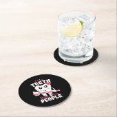 Funny Dentist - Wie Zähne besser als Menschen Runder Pappuntersetzer (Vor Ort)