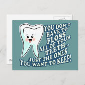 Funny Dentist Zahnarzthygienist Postkarte (Vorne/Hinten)