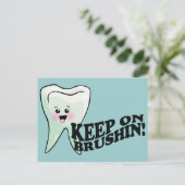 Funny Dentist Zahnarzthygienist Postkarte (Stehend Vorderseite)