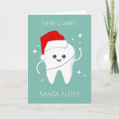 Funny Dentist Zahnklinik Weihnachtsfeiertag Karte (Vorderseite)
