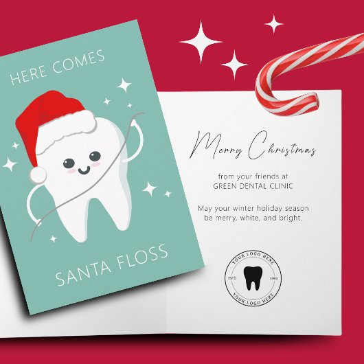 Funny Dentist Zahnklinik Weihnachtsfeiertag Karte