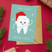 Funny Dentist Zahnklinik Weihnachtsfeiertag Karte