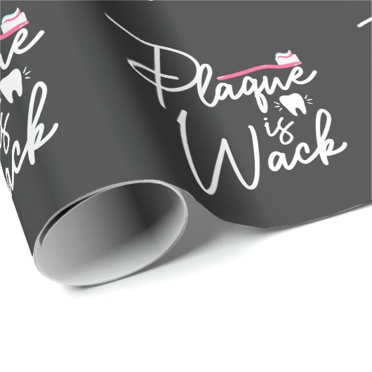 Funny Dentistry Plaque Dental Assistant Geschenkpapier (Rolleneckpunkt)