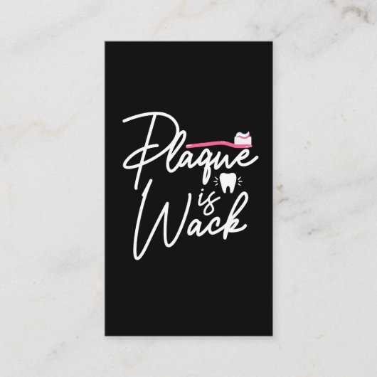 Funny Dentistry Plaque Dental Assistant Visitenkarte (Vorderseite)