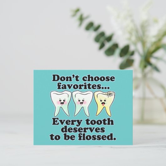 Funny Dentistry Postkarte (Stehend Vorderseite)