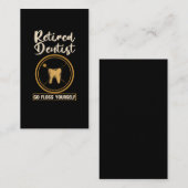 Funny Dentistry Retirement Vater Mama Visitenkarte (Vorne/Hinten)