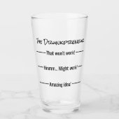 Funny der Drunkpreneur Bier Glas (Vorderseite)