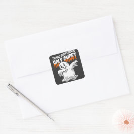 Funny der einzige Geist, den ich kenne, ist Heilig Quadratischer Aufkleber