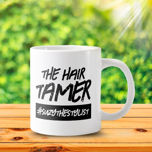 Funny der Haar Tamer Hashtag Name Jumbo-Tasse