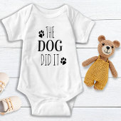 Funny der Hund tat es Baby Bodysuit Baby Strampler