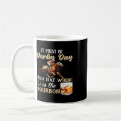 Funny Derby Day Nice Hat Bourbon wo Pferderennen R Kaffeetasse (Links)