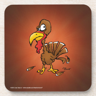 Funny Derp Turkey Cartoon Untersetzer