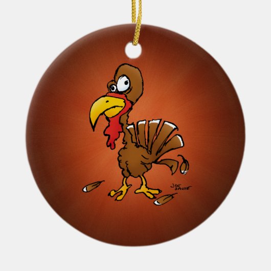 Funny Derp Turkey Ornament (Vorne)