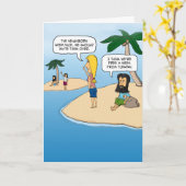 Funny Desert Island Nachbarn Geburtstag Karte (Gelbe Blume)