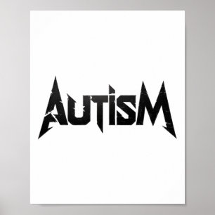 Funny Design Autism Rock Meme Neurodivergent Poster