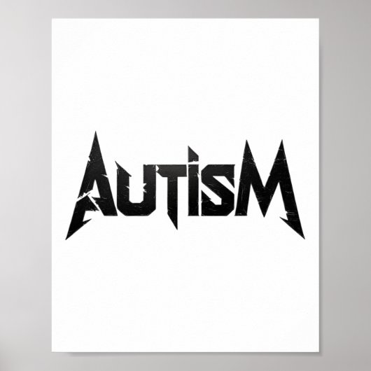 Funny Design Autism Rock Meme Neurodivergent Poster (Vorne)