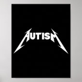 Funny Design Autism Skeleton Meme Metal Rock For M Poster (Vorne)