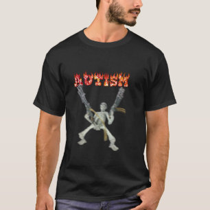 Funny Design Autism Skelettmeme für Männer Frauen  T-Shirt