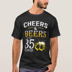 Funny Design Cheers and Bars zu meiner 35-jährigen T-Shirt