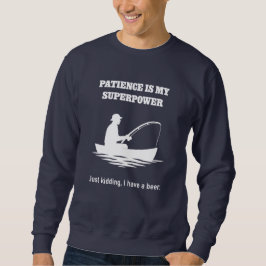 Funny Design für Fishing und Bier Liebhaber Sweatshirt