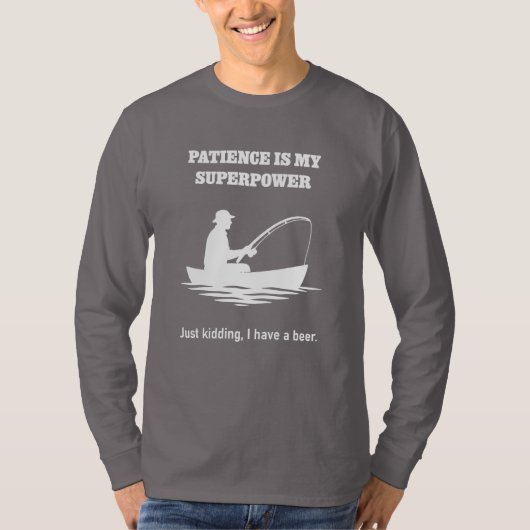Funny Design für Fishing und Bier Liebhaber T-Shirt (Vorderseite)