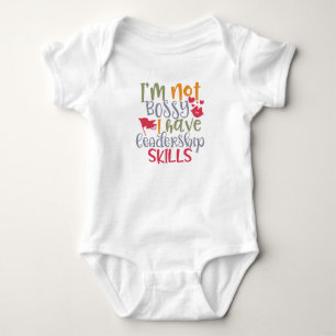 Funny Design Ich bin kein Bossy Ich habe Führungs Baby Strampler
