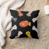 Funny Design Katzen Spiel zu fangen Fisch Kissen (Decke)