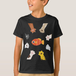 Funny Design Katzen Spiel zu fangen Fisch T-Shirt