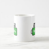 Funny Design Office Mode Full Charge Kaffee Lover Kaffeetasse (Mittel)