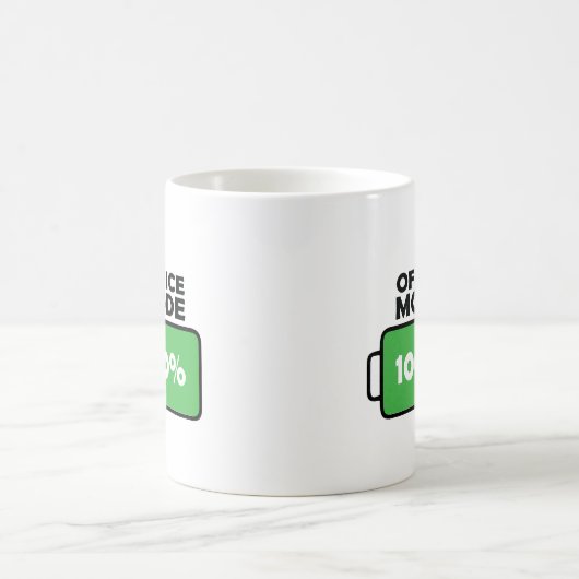 Funny Design Office Mode Full Charge Kaffee Lover Kaffeetasse (Mittel)