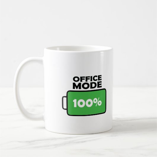 Funny Design Office Mode Full Charge Kaffee Lover Kaffeetasse (Links)