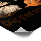 Funny Design Same Different Hat Art For Men Women Poster (Ecke)