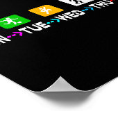Funny Design Sayings Week Finally Friday Weekender Poster (Ecke)