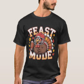 Funny Design Turkey Feast Mode Fall Men Women kids T-Shirt (Vorderseite)