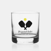 Funny Designated Dinker Personalisiert Pickleball Whiskyglas (Vorderseite)