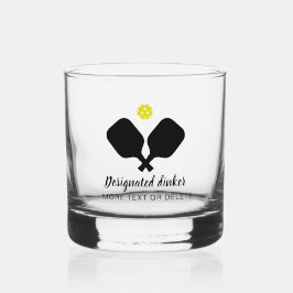 Funny Designated Dinker Personalisiert Pickleball Whiskyglas