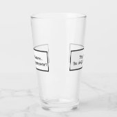 Funny Designated Driver Superhero Typografie Glas (Links)