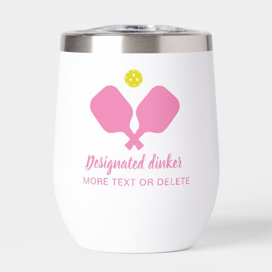 Funny Designdinker Custom Pickleball Pink (Vorderseite)