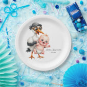 Funny designed paper plates baby shower adjust pappteller (Party)